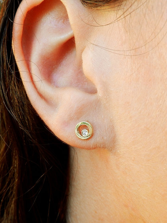 Art d or Earrings made of Gold 14K with Stones