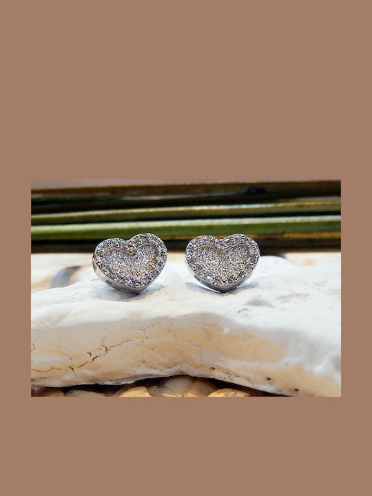 Art d or Earrings made of White Gold with Stones