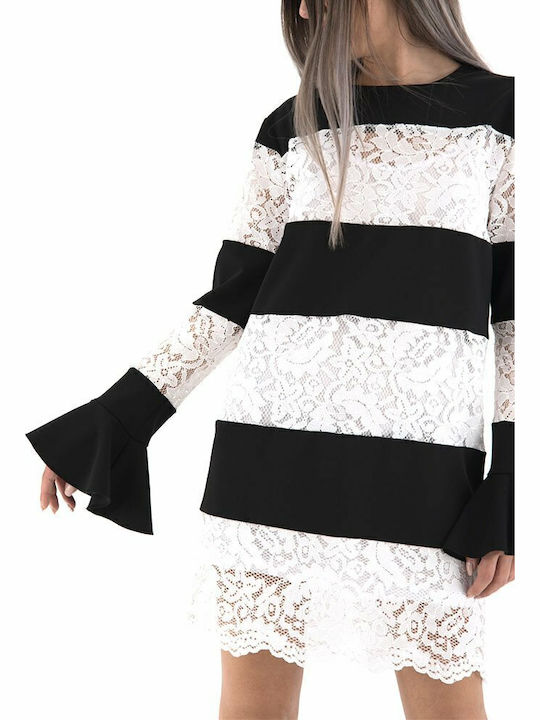 Mini Abendkleid mit Rüschen White