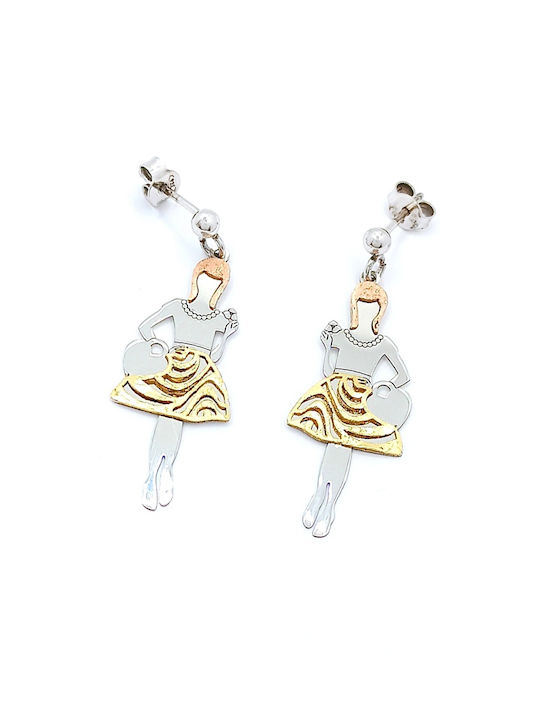 PS Silver Earrings made of Silver Gold Plated