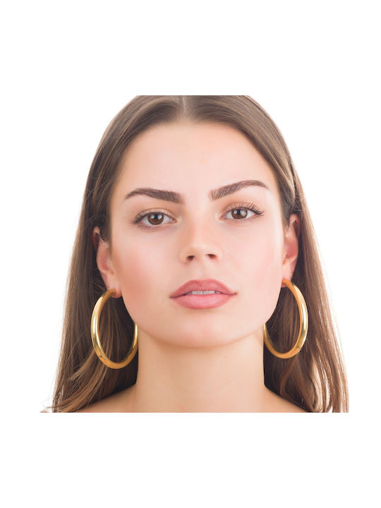 Verorama Earrings Hoops made of Silver Gold Plated