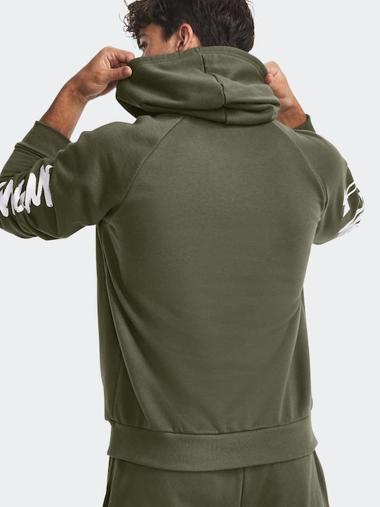 Under Armour Rival Marine OD Green with Hood