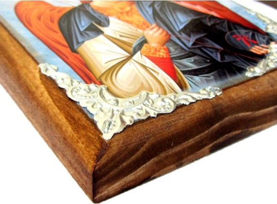 IconsGR Εικόνα Архангел Михаил Дърво 15x11см.