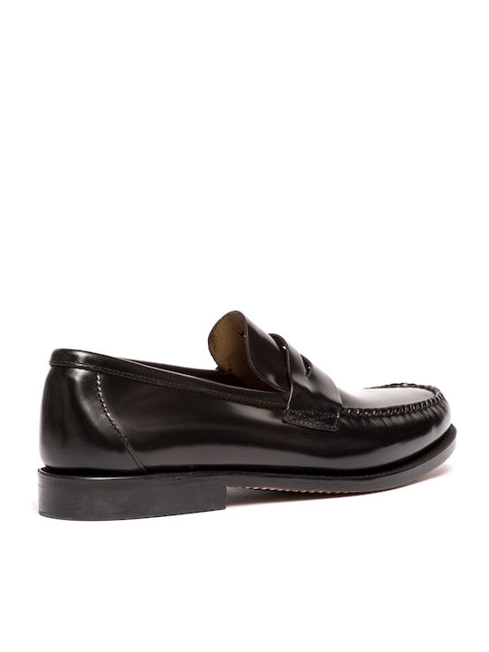 Leder Herren Mokassins in Schwarz Farbe