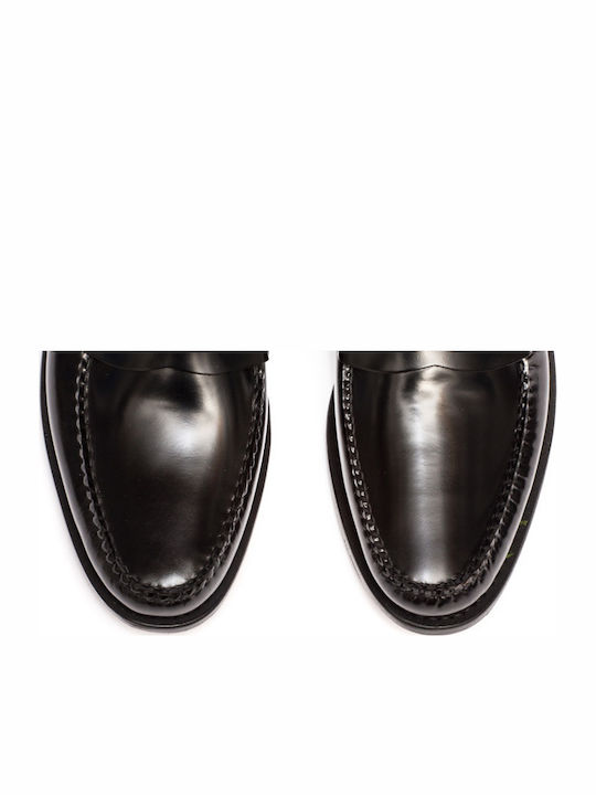 Leder Herren Mokassins in Schwarz Farbe