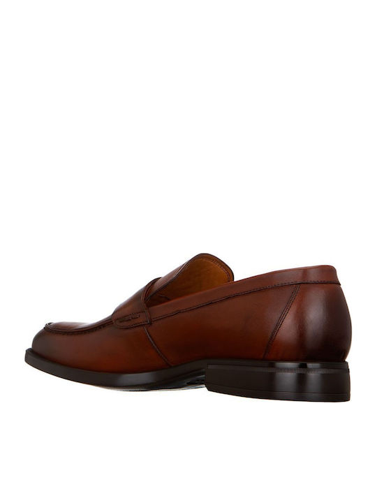 Δερμάτινα Ανδρικά Loafers σε Ταμπά Χρώμα