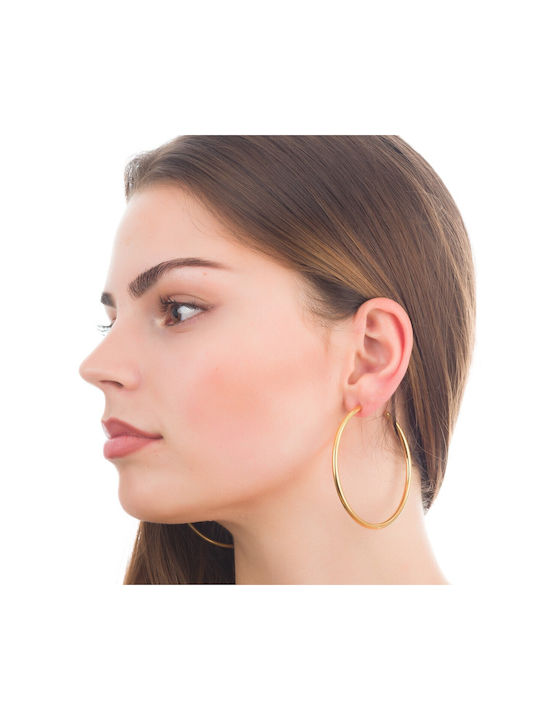 Verorama Earrings Hoops made of Silver Gold Plated