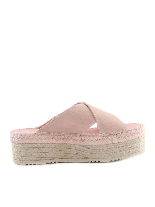 Women's Flat Sandals Flatforms in Pink Color