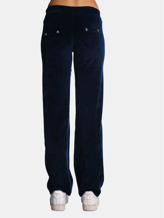 Pantaloni de Trening cu pantaloni evazati Catifea Black