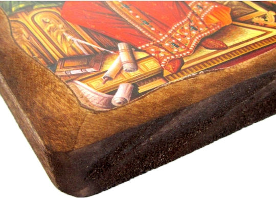 IconsGR Image Saint Catherine Wooden 20x20cm