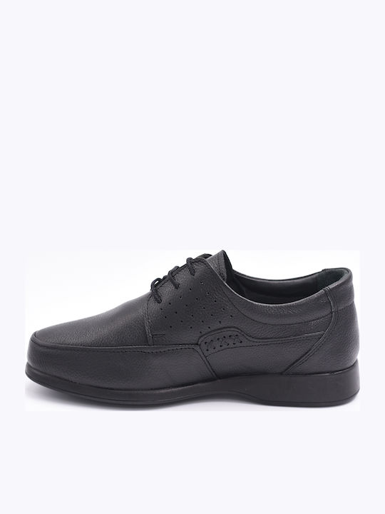 Leder Herren Freizeitschuhe Schwarz
