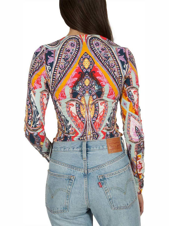 Free People Long Sleeve Bodysuit Multicolour