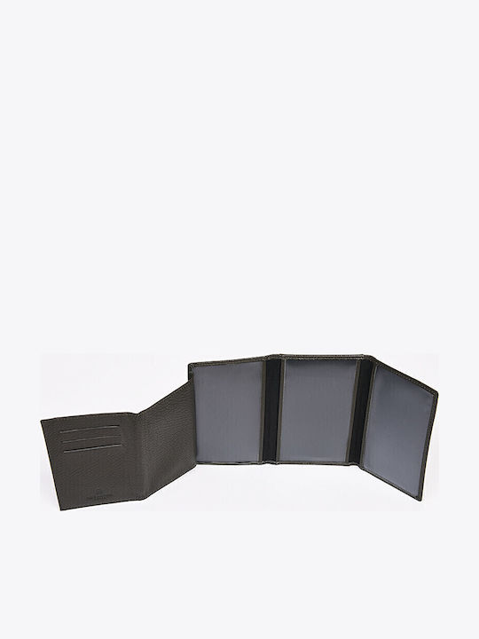 Leather Men's Wallet Cards with RFID Khaki