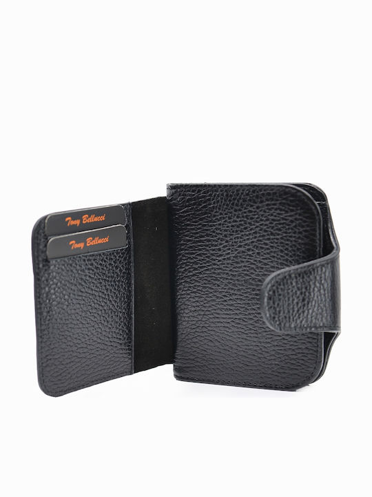 Leather Men's Wallet Coins Black
