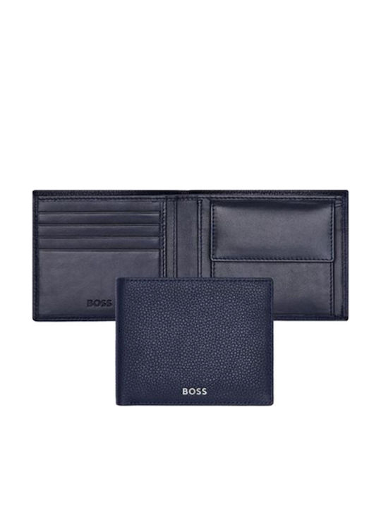 Boss Leather Men's Wallet Classic Blue