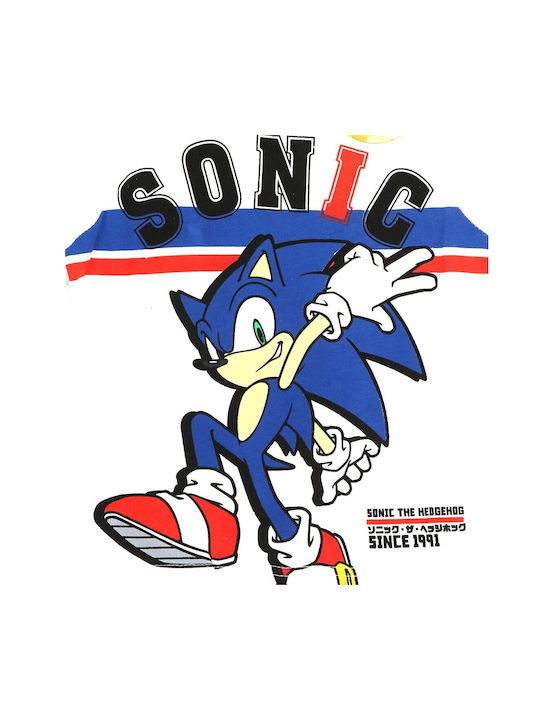 Kinder-T-Shirt Weiß Sonic