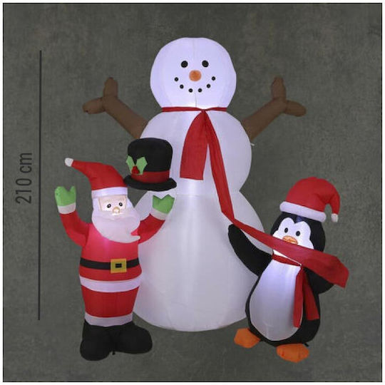 Beleuchtet Weihnachtliche Figur SNowman Höhe 210cm