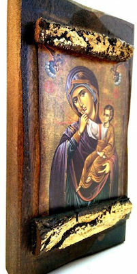 Christening Favor with Religious Icon made of Wood