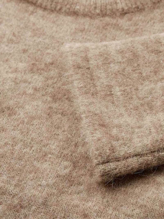 Women's Long Sleeve Sweater Woolen Melange