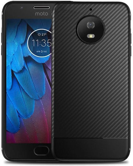 Motorola Back Cover Σιλικόνης Μαύρο (Moto G5S)