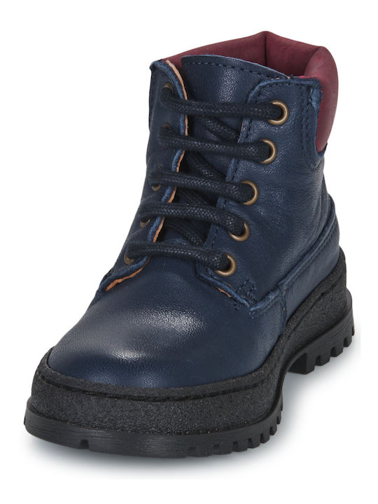 Kids Boots with Zipper Navy Blue