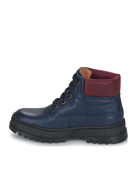 Kids Boots with Zipper Navy Blue