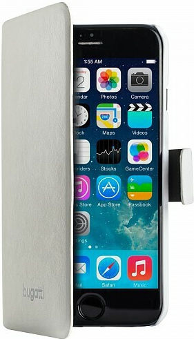 Bugatti Brieftasche Synthetisches Leder Weiß (Apple iPhone 6)
