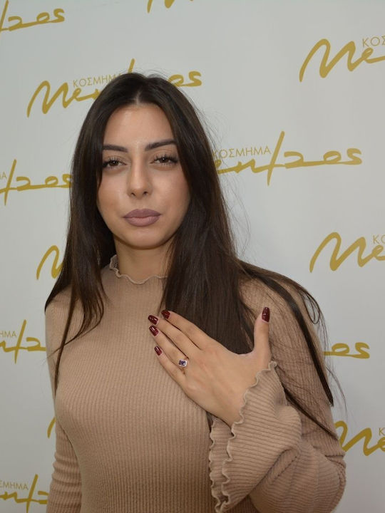 Mentzos Дамски Пръстен с Камъни от Розово злато 14K
