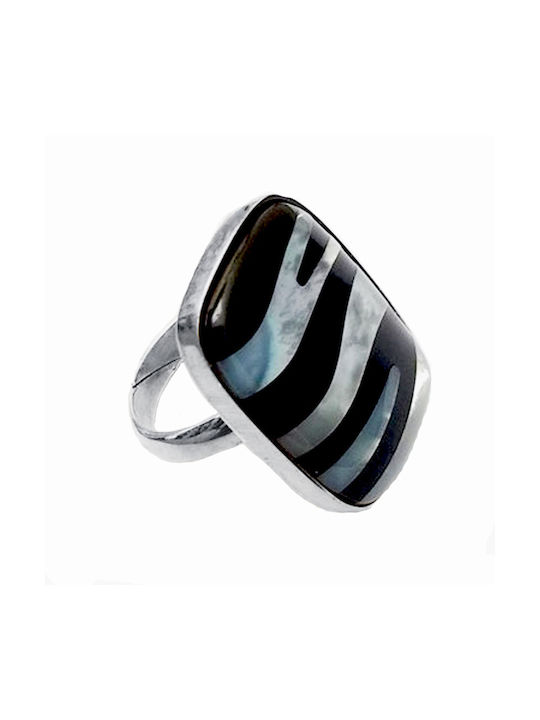 Theodora's Jewellery Women's Silver Ring with Stone