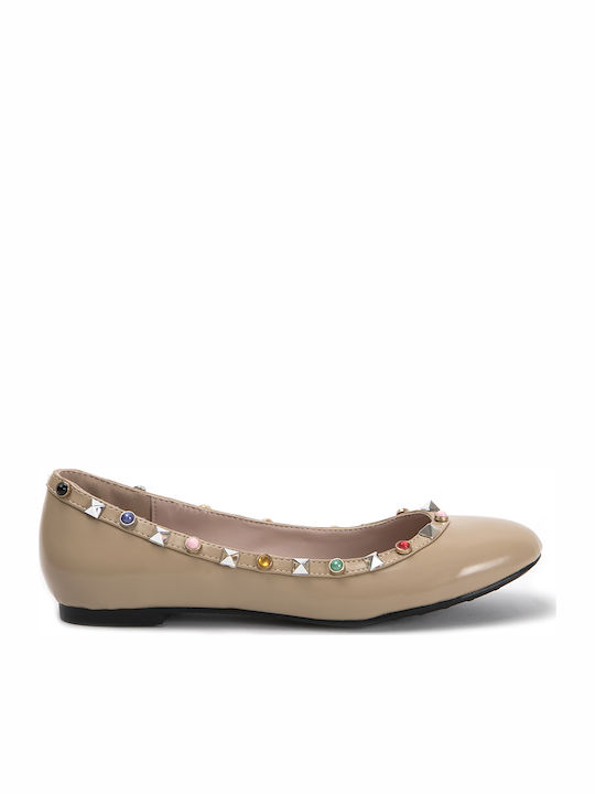 Keep Fred Synthetic Leather Ballerinas Beige