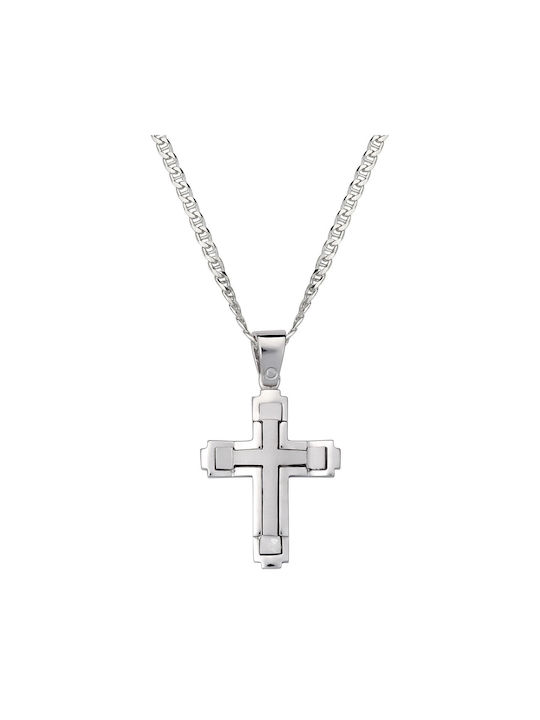 Verorama Men's Cross from Silver with Chain