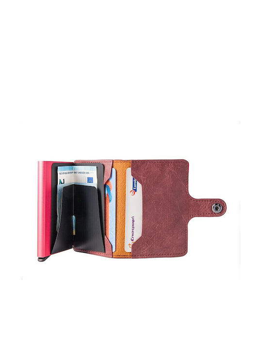 V-store Men's Wallet Cards with RFID Burgundy