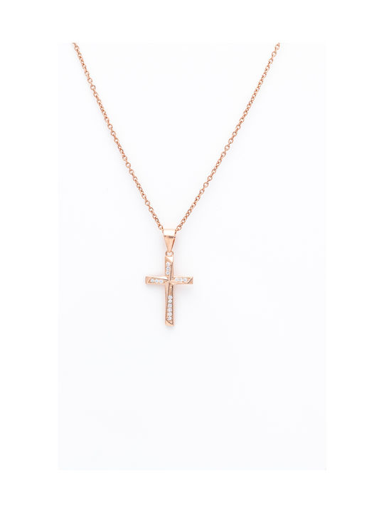 Cross from Gold Plated Silver with Chain