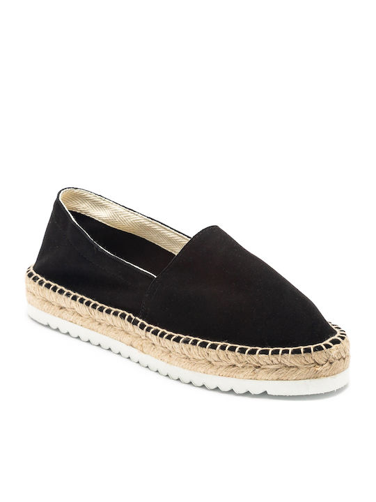 Perlamoda Women's Suede Espadrilles Black