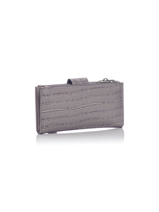 David Polo Large Women's Wallet Cards Silver