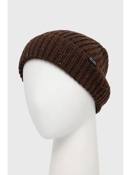 Beanie Ανδρικός Σκούφος Πλεκτός σε Καφέ χρώμα