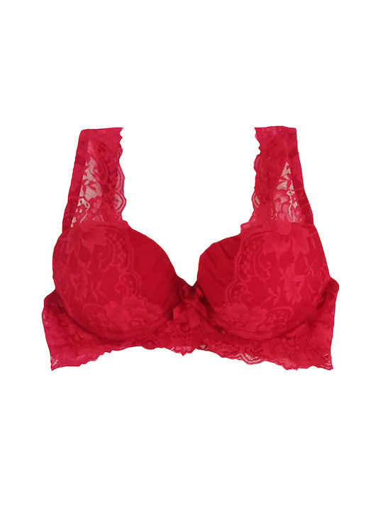 Lida Push Up Bra without Underwire Red