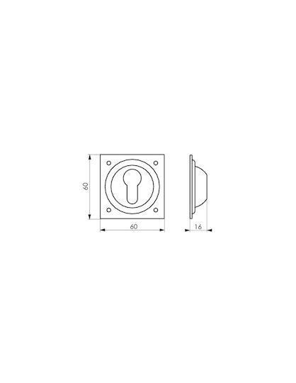 Thirard Rosette - Türschild Gold