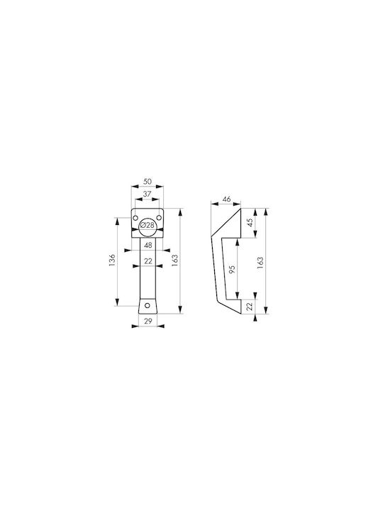 Дръжка Кутията Брава 000017 & 000027 Thirard 00009127