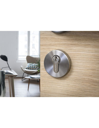 Thirard Lock Cylinder Security 90mm (35-55) with 3 Keys Silver