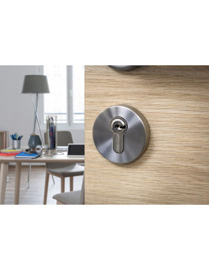 Thirard Lock Cylinder Security 70mm (35-35) with 4 Keys Silver