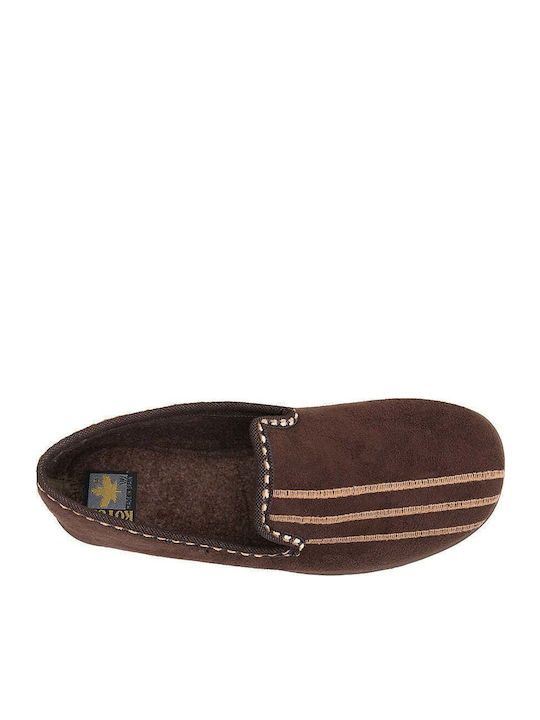 Papuci bărbați iarna Brown