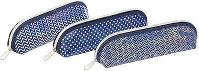 Viquel Fabric Blue Pencil Case with 1 Compartment