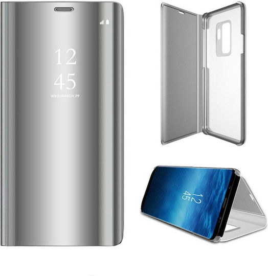 Hurtel Clear View Book Πλαστικό Ασημί (Galaxy A40)