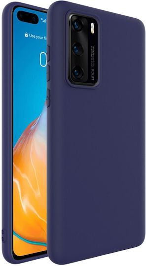Matt Umschlag Rückseite Silikon 1.2mm Marineblau (Huawei P40)