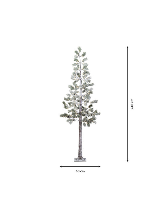 Χριστουγεννιάτικο Δέντρο Snowy Pine 240εκ. με Φωτισμό LED Λευκό