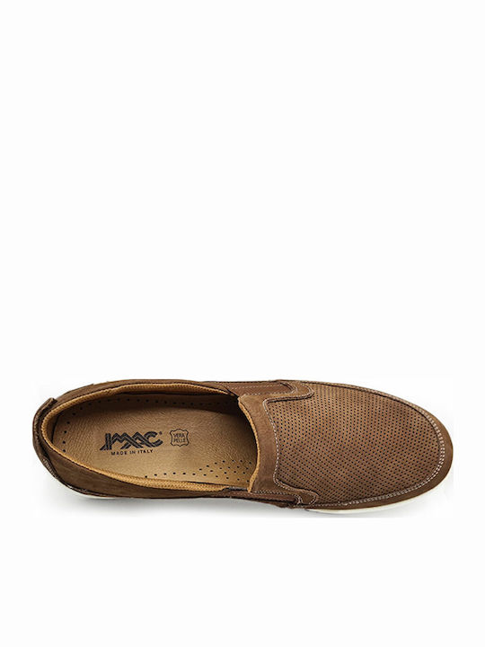 Ανατομικά Δερμάτινα Ανδρικά Slip-On Καφέ