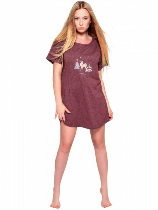 Sensis Summer Women's Nightdress Burgundy