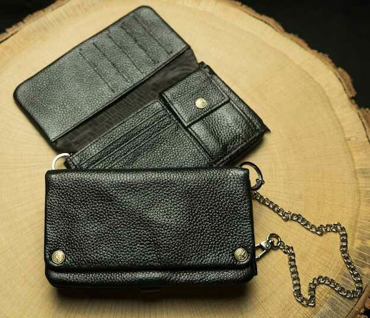 Original Kavatza Leather Tobacco Pouch With Magnetic Clasp Black