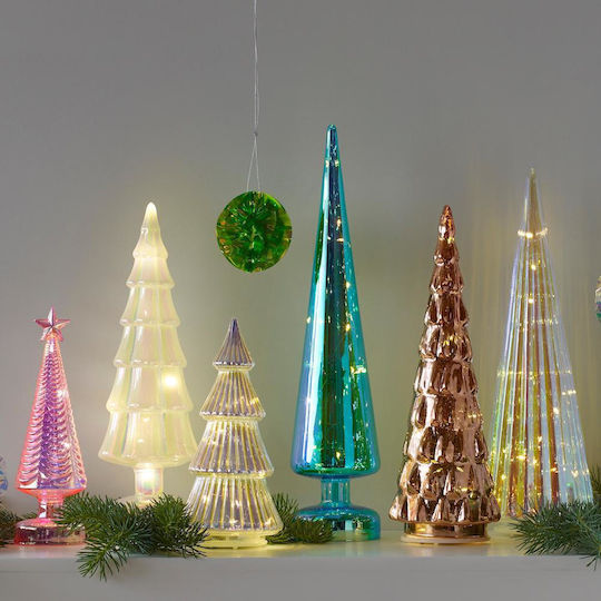 Beleuchtet Weihnachtsdekoration Baum 21.6cm Rosa